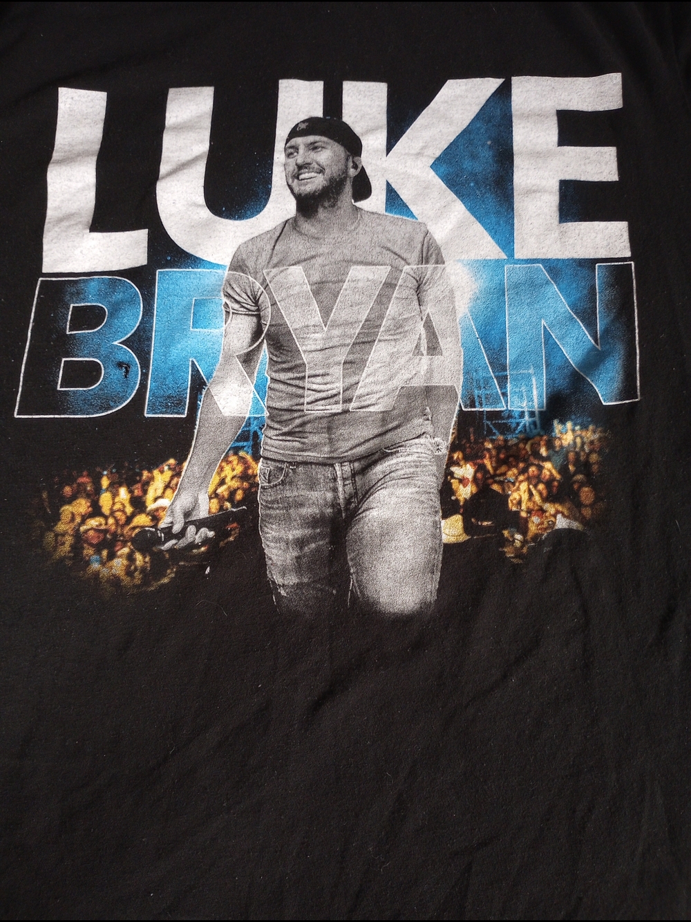 Luke Bryan Double Sided Black Graphic Concert T-Shirt Size 2X-Large